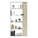 thumbnail of Libreria soggiorno Lugo 5 ripiani, colore bianco/rovere, 180 cm altezza