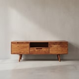 thumbnail of Massives Lowboard im Landhausstil, Fernsehkonsole mit Stauraum, Handgefertigt. 135x45x51 cm | Kadima Design