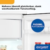 thumbnail of Exquisit Kühlschrank mit Gefrierfach, 107 Liter Nutzinhalt, 4-Sterne-Gefrierfach, Kühlschrank, 55 cm Breite, Kühlschrank klein, KS516-4-051C weiss
