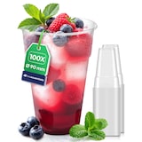thumbnail of Inoverse 100 stk Trinkbecher, 400ml Plastikbecher, Transparent Einwegbecher 0,4l
