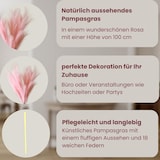 thumbnail of Layba Künstliches Pampasgras Deko in Rosa Boho Künstlpflanze - 3 Stück 100cm, Ideal für Hochzeitsdeko, Wohnzimmer & Schlafzimmer
