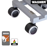 thumbnail of WAGNER Pflanzenroller CREO 19 x 19 x 8 cm, für innen, Buchenholz, grau, Softrollen, Tragkraft 50 kg, EU Ware - 20080901