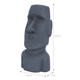 thumbnail of ECD Germany Moai Figur 53,5 cm Grau Steinguss Kunstharz Wetterfest Osterinsel Statue Gartenfigur Skulptur