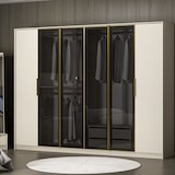 thumbnail of Armario Lux 7937 humo dorado blanco 270x210x52 cm