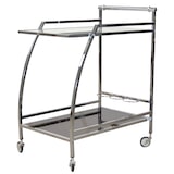 thumbnail of Décoshop26 - Chariot de service bar sur roulettes avec chassis tube en acier revêtement chromé MED05139