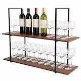 thumbnail of BAR SHELF estantería 115 cm MARRÓN con 2 estantes para vasos y botellas by Yelloo