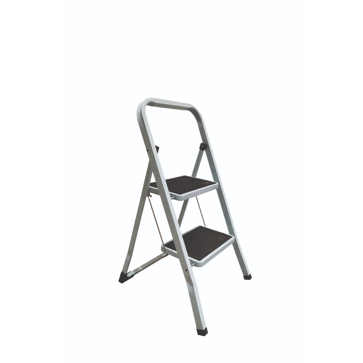 aro Opvouwbare trapladder, 2 treden, staal / kunststof, 49,1 x 44,1 x 78,3 cm, wit