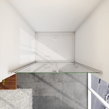 thumbnail of AICA Mampara de ducha frontal plegable vidrio 6mm con tratamiento antical,(986-1016)x1850mm