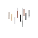 thumbnail of look sp1 d06, sospensione singola cilindrica in metallo color rame, ideal lux