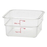 thumbnail of CAMBRO 2SFSCW-135 - Recipiente cuadrado 1,9 L - 18,5 x 18,5 x 10 cm - Transparente (Tapa no incluida)