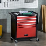 thumbnail of DURHAND carro de herramientas taller móvil con ruedas 4 cajones compartimento de almacenamiento y asa lateral carga 130 kg para garaje 69x33x75 cm