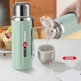 thumbnail of Garrafa térmica para água quente ou fria, café, infusão de chá, garrafa 600ml em aço inox SUS 316 (Verde)