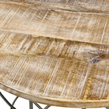 thumbnail of Couchtisch Wohnzimmer-Tisch rund  ø 55 cm  Beistelltisch Metall Gestell Tischplatte Holz massiv : weiß gekälkt