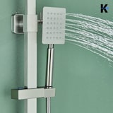 thumbnail of KLARWERK® LANA | Duscharmatur Set mit Regendusche & Handbrause Silber Edelstahl | Design Dusche Mischbatterie| Premium Duschsäule Duschsystem komplett