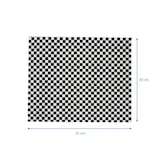 thumbnail of 1000 unidades de papel anti-gordura pequeno com quadrados pretos 25x20cm Ref PQP233.25