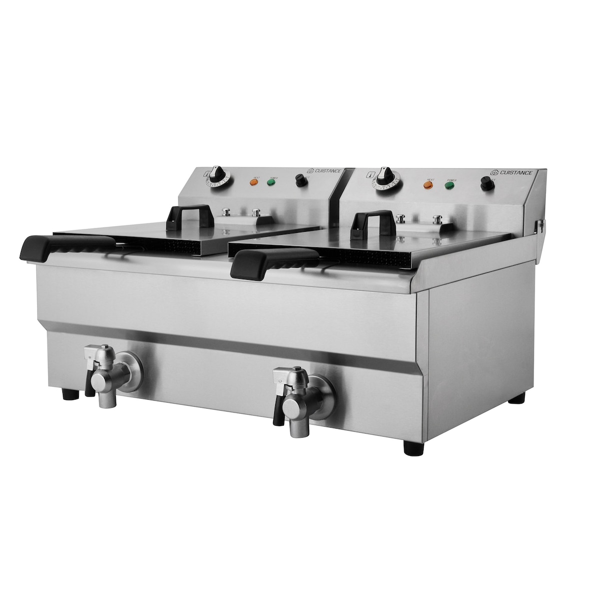 Friteuse électrique professionnelle en inox 2×10 L