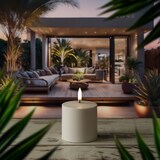 thumbnail of LED Kerze Uyuni mit Ladestation aufladbar 6,8x6,8cm Timer Außen Tischdeko