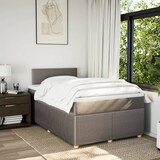 thumbnail of vidaXL Boxspringbett mit Matratze Taupe 120x200 cm Stoff
