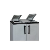 thumbnail of Poubelle de Tri Selectif 3 Conteneurs Recyclage Déchets Intérieur Extérieur 68 x 37 x 90cm 2 Portes  INTEC