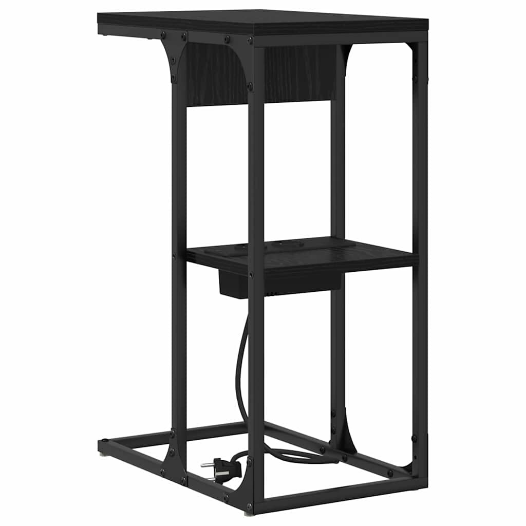 vidaXL Nachttisch Schwarze Eiche 41,5 x 26 x 60,5 cm Holzwerkstoff