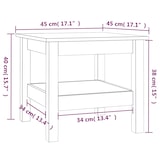 thumbnail of Table basse 45x45x40 cm en bois de pin massif Modèle Cosmo Bois