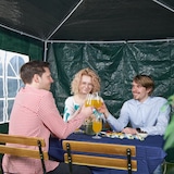 thumbnail of Relaxdays Seitenteile für Pavillon, 3er Set, 2x3 m, wasserdicht, Seitenwände mit Klettverschluss, PE, mit Fenster, grün