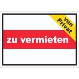 thumbnail of zu vermieten von privat Schild mit Text Verkaufsschild A4 Rückseite selbstklebend