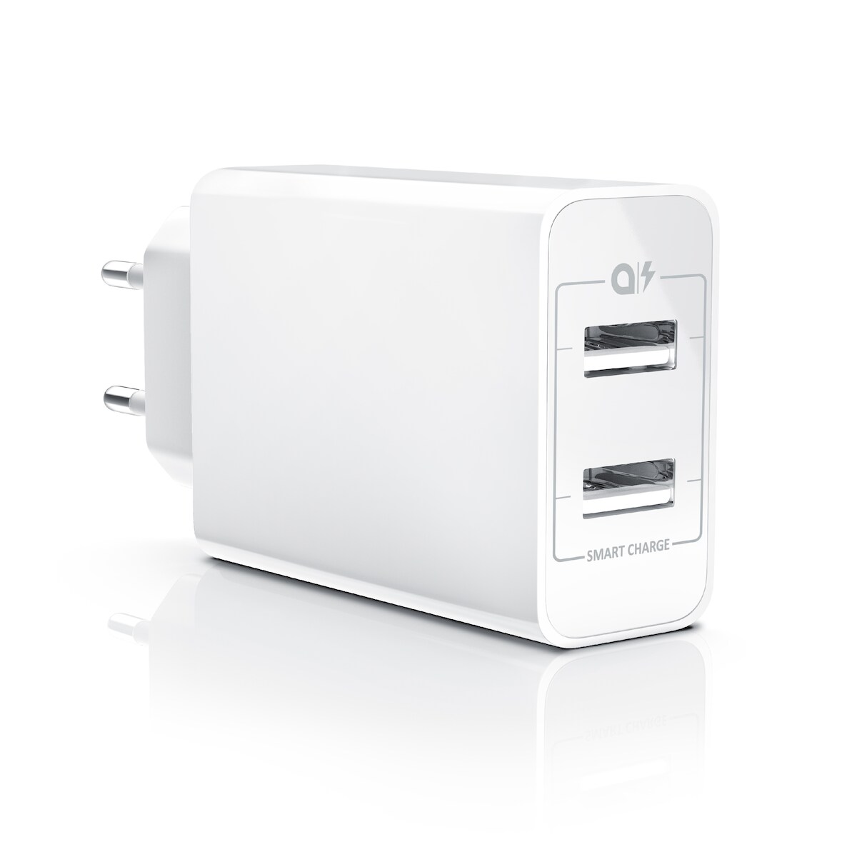 Aplic USB-Ladegerät 4800 mA, 2 Port Nezteil mit Smart Charge + Solid Charge, Leistungsstarke 24W