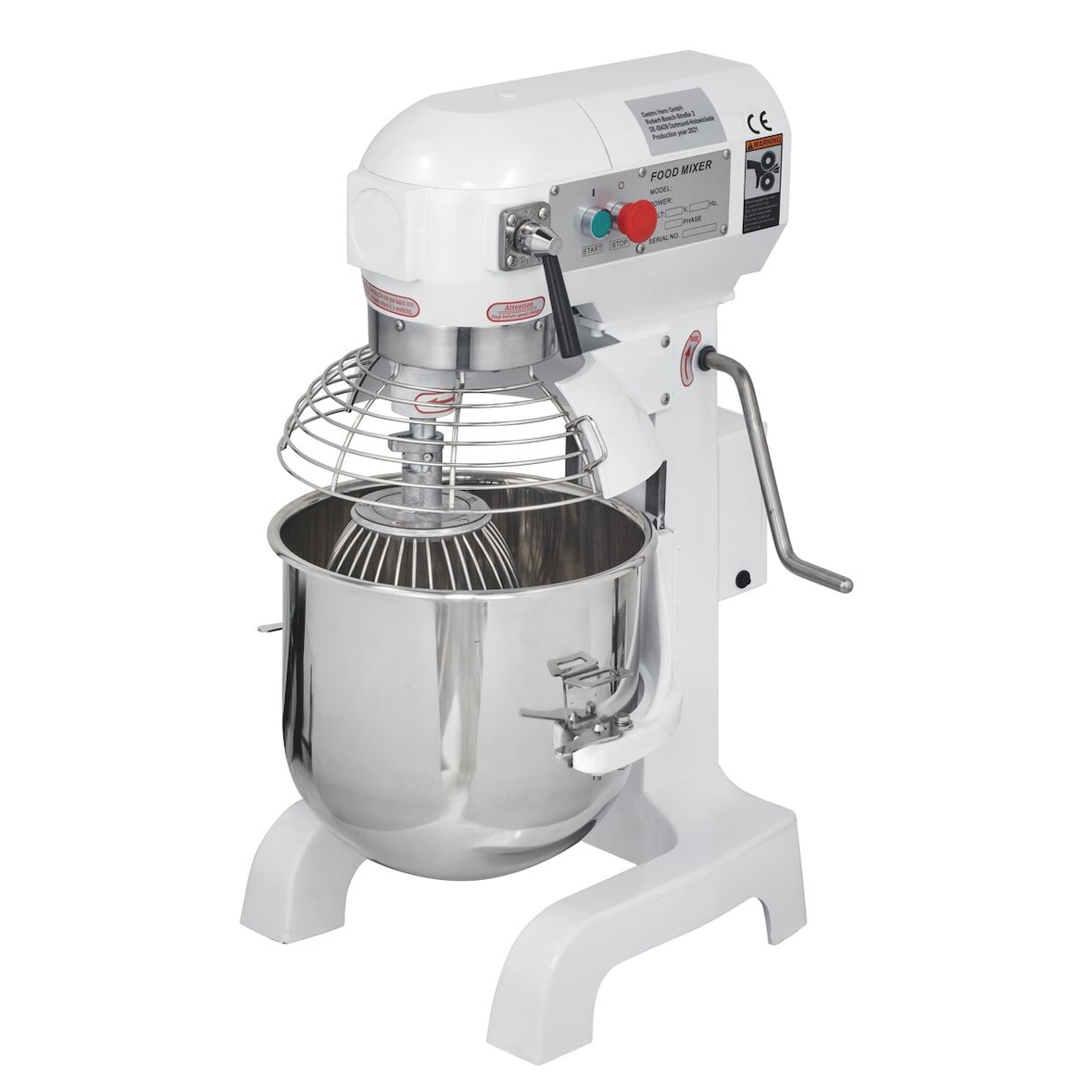 GastroHero Planetenrührwerk ECO 30 Liter – Edelstahlkessel, 3 Geschwindigkeiten, 950 W, 230 V