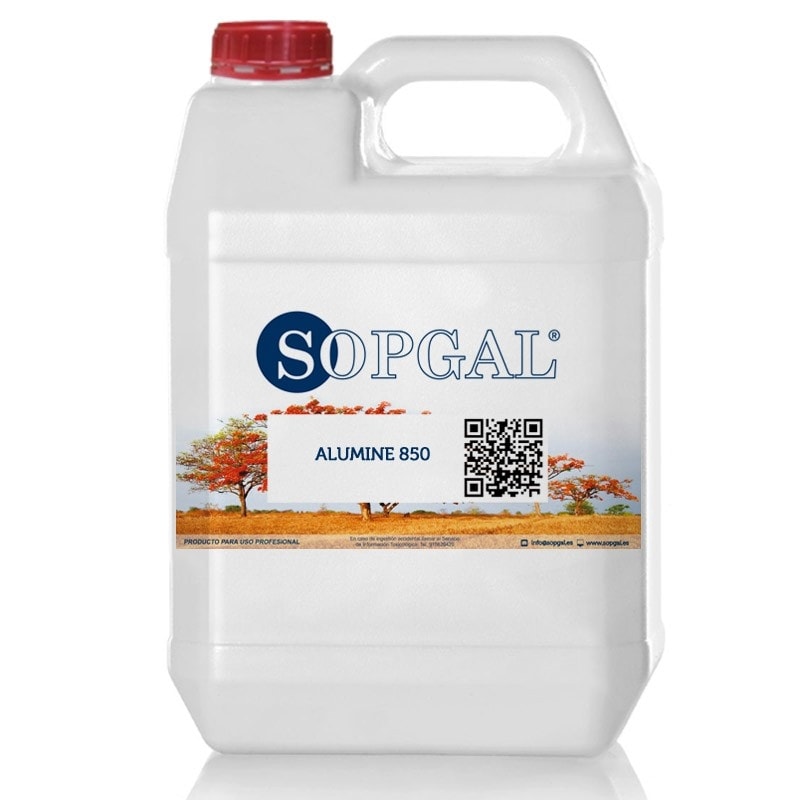 Limpiador Alumine 850 (5l) para restaurar superficies de aluminio y limpiar acero inoxidable. Elimina óxidos blancos, restos de polvo, grasa…