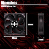 thumbnail of Xilence XPF80.W 80mm Gehäuselüfter, 3PIN, White Box