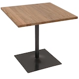 thumbnail of Bistrotisch HWC-H10, Bartisch Thekentisch, Industrial Gastronomie Ulme Holz MVG-zertifiziert 75x80x80cm ~ hellbraun