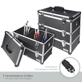 thumbnail of HMF 14661-02 Alu Werkzeugkoffer leer, 3 Etagen, 44 x 45 x 24 cm, Schwarz