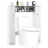 thumbnail of COSTWAY toiletkast, badkamerkast, toiletplank met verstelbare planken, 87,5 x 18 x 98 cm (wit)