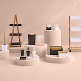 thumbnail of FIVE Papelera con tapa de bambú Baltik 5L blanca