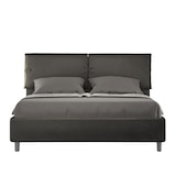 thumbnail of Letto Matrimoniale contenitore doppia alzata imbottito 160x210 microfibra grigio Sleeper
