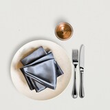 thumbnail of Restootab - Mesa 70x70cm - Bazila branco com rebordos em madeira