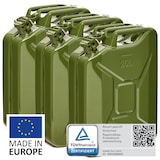 thumbnail of BW® Kraftstoffkanister Metall Benzinkanister 3x 20 Liter - Olivgrün - RAL 6003 - TÜV-geprüft und UN-Zulassung - Made in Europe