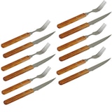 thumbnail of Steakbesteck Pizzabesteck mit Holzgriff - 12 teilig