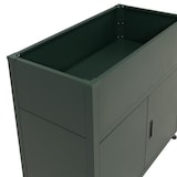 thumbnail of HWC-O85, floreira com canteiro de metal com espaço de armazenamento, metal 33kg 91x101x51cm ~ verde