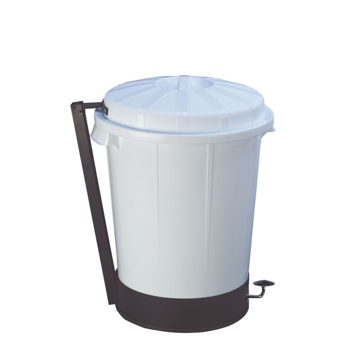 DENOX Goliat pedaalemmer 50 liter. Professionele afvalbak wit.
