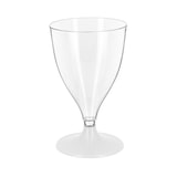 thumbnail of MONOUSO - Mehrweg Durable Weinglas aus PS weißem Fuß 200ml 2-teilig (6 Stück)