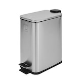 thumbnail of SVITA ST5 Mülleimer Treteimer Tretmülleimer Abfalleimer Edelstahl 5l inkl. Inneneimer Tretmechanismus Softclose-Deckel Tragegriff rechteckig Silber