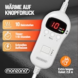 thumbnail of Monzana Heizdecke 180x130cm Teddy Fleece Grau 120W Timer Waschbar Überhitzungsschutz