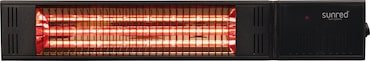 Aquecedor de pátio Sunred Fortuna Ultra Wall modelo preto 1500 Watt