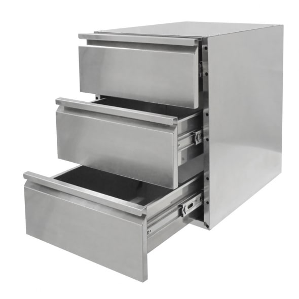 Mueble Cajonero para Mesa de Cocina Industrial Triple ECO INOX