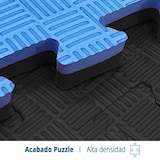 thumbnail of Arquiservi - Esterilla Tatami Puzzle 1x1x20mm Negro-Azul (Lote 20Uds)  Antideslizante, yoga, pilates, multifuncional.