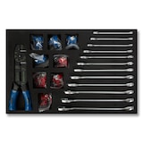 thumbnail of EBERTH gereedschapset 81-delig voor wagen, schuimrubber inleg, hardmetaal, ergonomisch, 4 laden, werkplaats, blauw