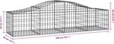 thumbnail of vidaXL Gabionen mit Hochbogen 30 Stk. 200x50x40/60 cm Verzinktes Eisen