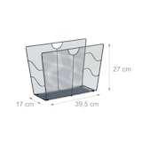 thumbnail of Relaxdays Zeitungsständer, moderner Zeitungshalter, freistehend, Mesh-Optik, HxBxT: 27 x 39,5 x 17 cm, Metall, anthrazit